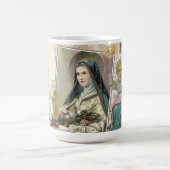 St. Therese Gedicht Vintag katholische Rosenkollag Kaffeetasse (Mittel)