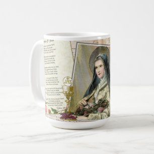 St. Therese Gedicht Vintag katholische Rosenkollag Kaffeetasse