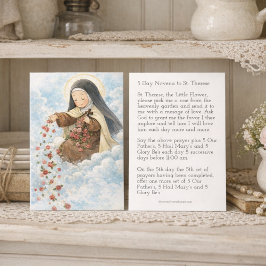 St. Therese Jesus Crucifix Novena Holy Card Visitenkarte