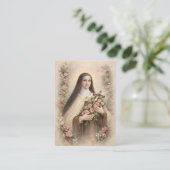 St. Therese Jesus Crucifix Novena Holy Card Visitenkarte (Stehend Vorderseite)