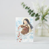 St. Therese Jesus Crucifix Novena Holy Card Visitenkarte (Stehend Vorderseite)