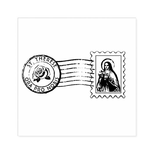 St. Therese Jesus Fest Tag Religiöse katholische Gummistempel (Prägung)