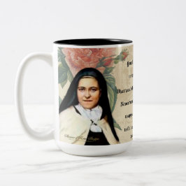 St. Therese Jesus Gebet Vintag katholische Collage Zweifarbige Tasse
