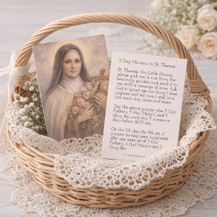 St. Therese Jesus Kruzifix-Neun-Tage-Gebet Heilige Visitenkarte