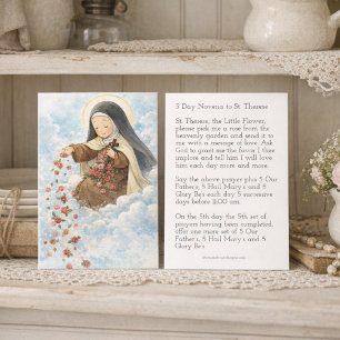 St. Therese Jesus Kruzifix-Neun-Tage-Gebet-Heilige Visitenkarte