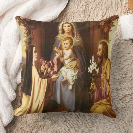 St. Therese, Jungfrau Mary, St Joseph, Baby Jesus, Kissen (Decke)