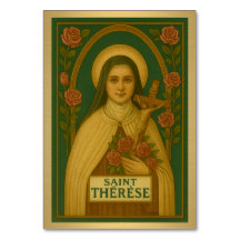 St. Therese Katholic Wedding Table Card