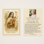 St. Therese Katholische Beerdigungskarte - (Vorne & Hinten)