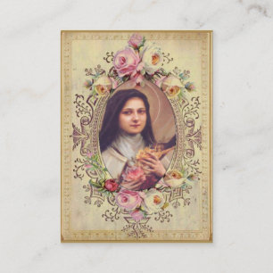 St. Therese Kleines Blumen Novene Gebetskarte Visitenkarte