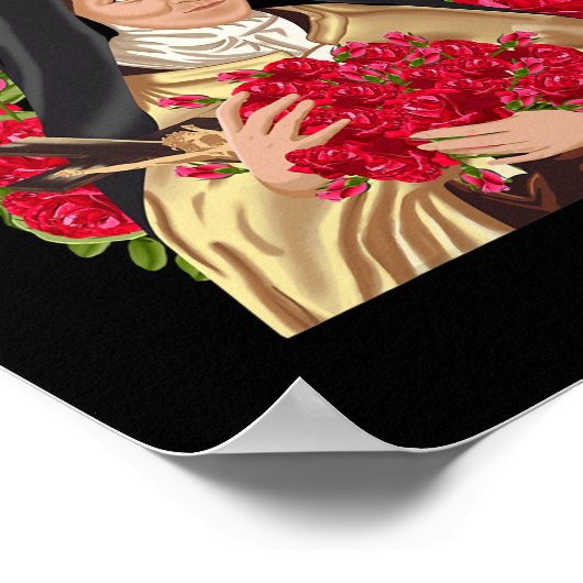St. Therese Lisieux Blume Rose Christlich Poster (Ecke)