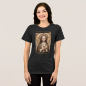 St. Therese Lisieux Katholische Heilige Gabe Tri-Blend Shirt (Vorderseite voll)