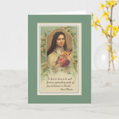 St. Therese Little Blume Carmelite Zitat Karte (Gelbe Blume)
