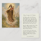 St. Therese Little Flower  Novena Holy Card Visitenkarte (Vorne/Hinten)