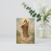 St. Therese Little Flower Novena Holy Card Visitenkarte (Stehend Vorderseite)