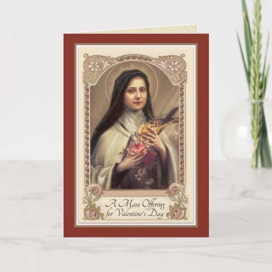 St. Therese Mass Angebot St. Valentinstag Karte (Vorderseite)