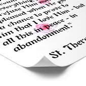 St. Therese "Mein Direktor Jesus.." Plakat (Ecke)