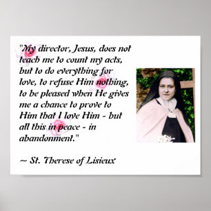 St. Therese "Mein Direktor Jesus.." Plakat