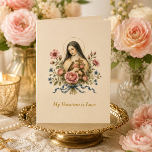 St. Thérèse Meine Berufung ist Liebe Karte