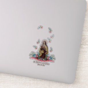 St. Therese mit Rose Aufkleber