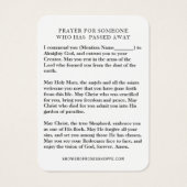 St. Therese of Lisieux Gebet Beileid Beerdigung (Rückseite)