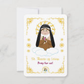 St. Therese of Lisieux Holy Card Einladung (Vorderseite)