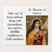 St. Therese of Lisieux Prayer Card (Außenseite Aufgefaltet)