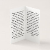 St. Therese of Lisieux Prayer Card (Innenseite)