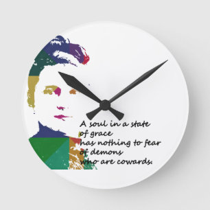 St. Therese of Lisieux Runde Wanduhr