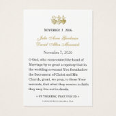 St Therese of Lisieux Wedding Prayer Card (Rückseite)