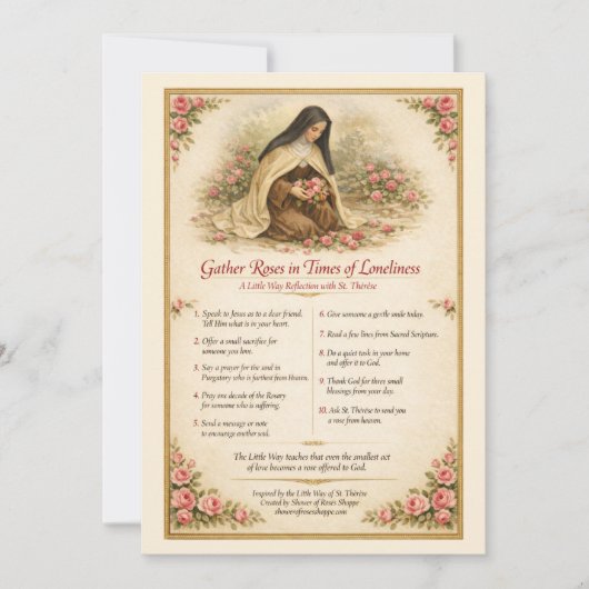 St. Therese Reflexions-Gebetsrosen (Vorderseite)