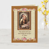 St. Therese Religious Catholic Carmelite Karte (Gelbe Blume)