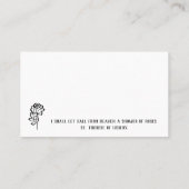 St. Therese Religious Prayer Visitenkarte (Rückseite)