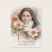 St. Therese Rosary Floral Funeral Prayer Memorial  (Vorderseite)