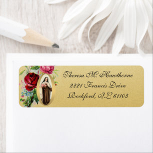 St. Therese Rose Goldene Elegante Katholik