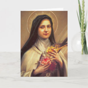 St. Therese Spiritual Bouquet Gebetskarte Karte