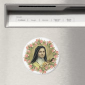 St. Therese the Little Blume Rose Crucifix Magnet (In Situ (Geschirrspüler))
