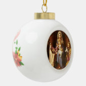 St.Therese und die heilige Keramik Kugel-Ornament (Links)