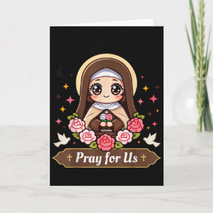 St Therese von Lisieux betet für uns katholische R Karte