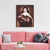 St Therese von Lisieux Devotional Image. Leinwanddruck (Insitu (Wohnzimmer))