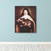 St Therese von Lisieux Devotional Image. Leinwanddruck (Insitu (Holzboden))