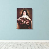St Therese von Lisieux Devotional Image. Leinwanddruck (Insitu (Holzboden))