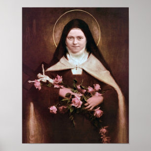 St Therese von Lisieux Devotional Image. Poster