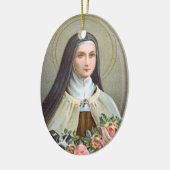 St. Thérèse von Lisieux die kleine Blume (BJE 01) Keramik Ornament (Links)