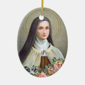 St. Thérèse von Lisieux die kleine Blume (BJE 01) Keramik Ornament (Vorne)