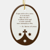 St. Thérèse von Lisieux die kleine Blume (BJE 01) Keramik Ornament (Hinten)