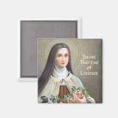 St. Therese von Lisieux die kleine Blume (BJE 01) Magnet (Vorderseite/Rückseite)