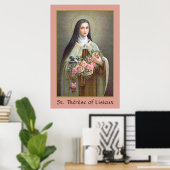 St. Therese von Lisieux die kleine Blume (BJE 01) Poster (Heimbüro)