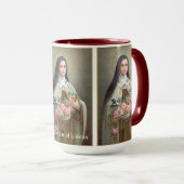 St. Therese von Lisieux die kleine Blume (BJE 01) Tasse (VorderseiteRechts)