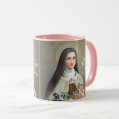 St. Therese von Lisieux die kleine Blume (BJE 01) Tasse (VorderseiteRechts)
