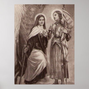 St. Therese von Lisieux Joan von Arc Katholischen Poster